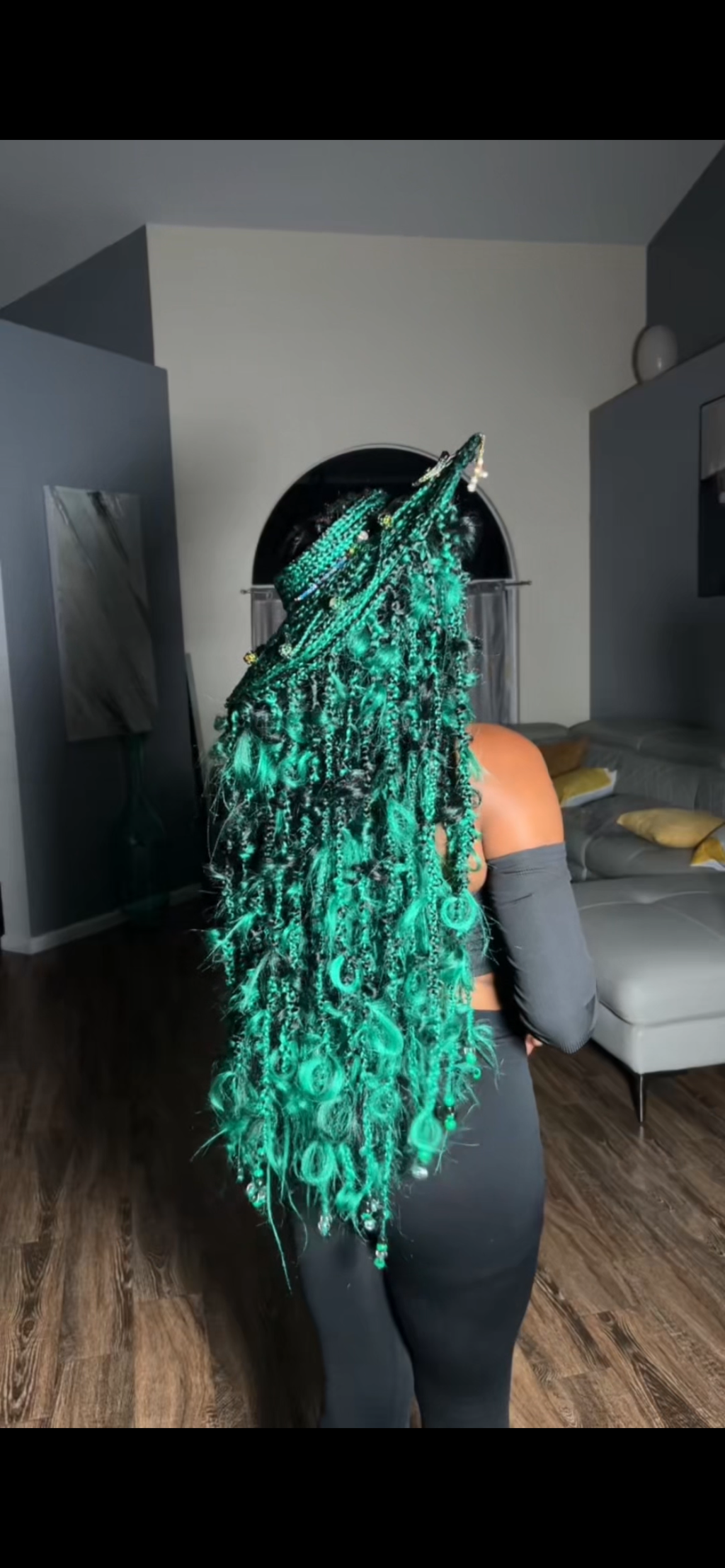 Emerald Green “Swamp” Braided Hat