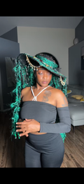 Emerald Green “Swamp” Braided Hat